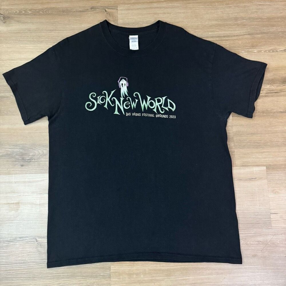 Sick New World Music Festival Tee Shirt 2023 Las Vegas Korn SOAD Deftones Size L